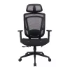 IRISOffice Nimbus fekete ergonómikus, szövet-hálós irodai forgószék fej és háttámasszal