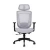 IRISOffice Nimbus szürke ergonómikus, szövet-hálós irodai forgószék fej és háttámasszal