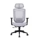 IRISOffice Nimbus szürke ergonómikus, szövet-hálós irodai forgószék fej és háttámasszal