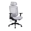 IRISOffice Nimbus szürke ergonómikus, szövet-hálós irodai forgószék fej és háttámasszal