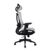 IRISOffice Nimbus szürke ergonómikus, szövet-hálós irodai forgószék fej és háttámasszal