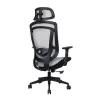 IRISOffice Nimbus szürke ergonómikus, szövet-hálós irodai forgószék fej és háttámasszal
