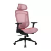 IRISOffice Nimbus piros ergonómikus, szövet-hálós irodai forgószék fej és háttámasszal