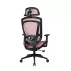 IRISOffice Nimbus piros ergonómikus, szövet-hálós irodai forgószék fej és háttámasszal
