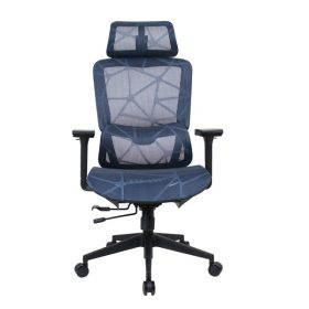   IRISOffice Helix kék ergonómikus, szövet-hálós irodai forgószék fej és háttámasszal