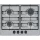 Bosch PGP6B5K60 inox, beépíthető, gáz, főzőzóna:4, beépíthető méret: 58,2cm, főzőlap