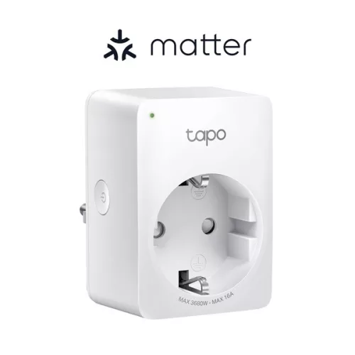 TP-Link Tapo P110M Mini fehér Wi-Fi-s okos konnektor, erőforrásfigyelő