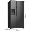 Gorenje NRR9185ESBXL Side-by-Side, Hűtő: 376L, Fagyasztó: 190L, No Frost hűtőszekrény