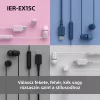 Sony IEREX15CB.CE7 USB Type-C vezetékes mikrofonos fekete fülhallgató
