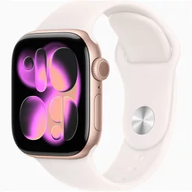   Apple Watch S11 GPS-es (42mm) rózsaarany alumínium tok, lágy rózsaszín S/M sportszíjas okosóra