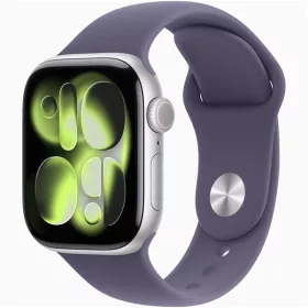   Apple Watch S11 GPS-es (42mm) ezüst alumínium tok, ködös lila S/M sportszíjas okosóra