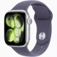Apple Watch S11 GPS-es (42mm) ezüst alumínium tok, ködös lila M/L sportszíjas okosóra