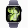 Apple Watch S11 GPS-es (42mm) ezüst alumínium tok, ködös lila M/L sportszíjas okosóra