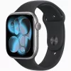 Apple Watch S11 GPS-es (46mm) asztroszürke alumínium tok, fekete S/M sportszíjas okosóra