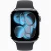 Apple Watch S11 GPS-es (46mm) asztroszürke alumínium tok, fekete S/M sportszíjas okosóra
