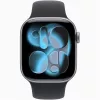 Apple Watch S11 Cellular (42mm) asztroszürke alumínium tok, fekete S/M sportszíjas okosóra