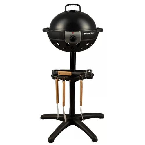 Hausberg HB-540 1600W  állvánnyal, 39,5cm grill átmérő, 5 fokozat, elektromos barbeque grillszett