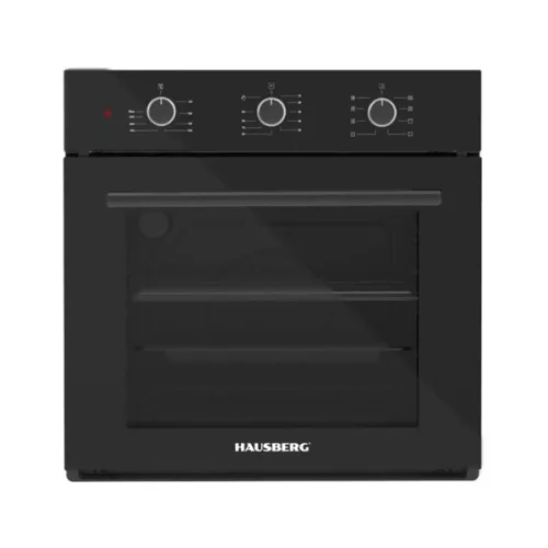 Hausberg HB-8044NG fekete, beépíthető, 58L, 1600W, grill, turbóventilátorral sütő