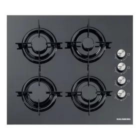   Hausberg HB-563NG fekete, beépíthető, gáz,üvegfelületű, főzőzóna:4,főzőlap
