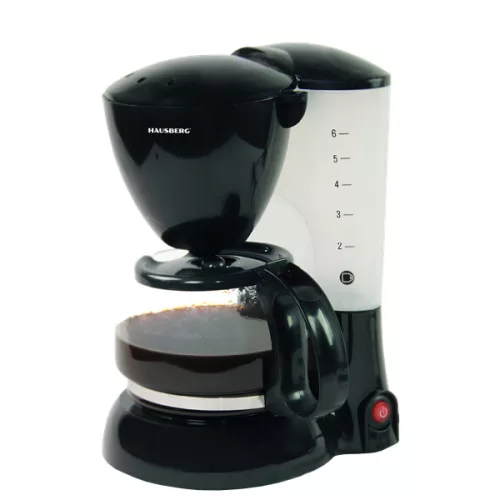 Hausberg HB-3650NG 800W fekete filteres kávéfőző, 600ml kiöntő kancsóval