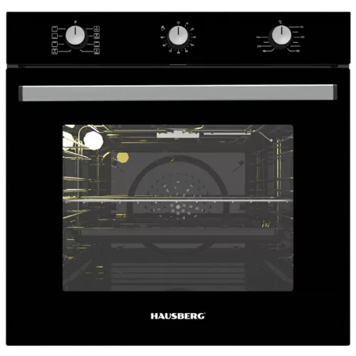 Hausberg HB-8053NG fekete, beépíthető, sütőtér:71L, grill, légkeveréses sütő