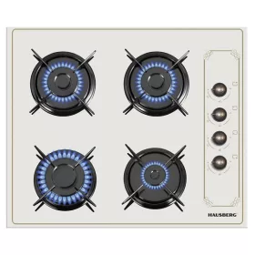   Hausberg HB-570RST bézs, rusztikus, beépíthető,gáz,  főzőzóna: 3 +1 égőfej, beépíthető méret:70cm, főzőlap