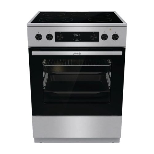 Gorenje GECS6C70XPA inox-fekete, szabdonálló, kerámialapos, főzőzóna:4, sütőtér:71L, tűzhely