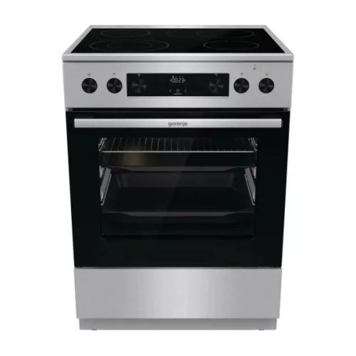Gorenje GECS6C70XPA inox-fekete, szabdonálló, kerámialapos, főzőzóna:4, sütőtér:71L, tűzhely