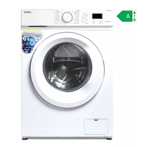Vivax WFL-100616CDSI fehér, elöltöltős, max.1000ford., 6kg, keskeny mosógép