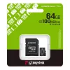 Kingston 64 SD micro Canvas Select Plus (SDXC Class 10 UHS-I U3) memória kártya adapterrel
