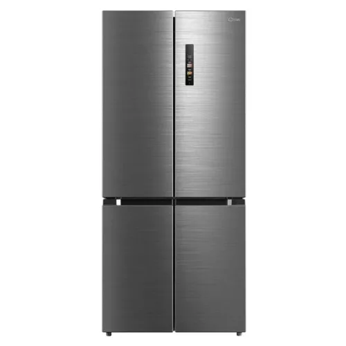 Midea MDRM691FIE46 inox, négyajtós, Hűtő:345L, Fagyasztó:170L, No frost hűtőszekrény