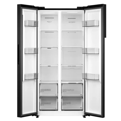 Midea MDRS619FIE45 inox, Side-by-side, Hűtő:271L, Fagyasztó:189L, No frost hűtőszekrény