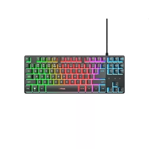 Trust 26063 GXT 833 Thado TKL háttérvilágítású magyar fekete gamer billentyűzet