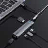 Baseus USB-C HUB 6 az 1-ben adapter 3x USB 3.0 + HDMI + RJ45 + USB-C PD