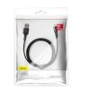 Baseus Halo Data USB / Lightning kábel, 2,4A, 0.5m, LED fény - CALGH-A01, Fekete