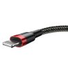 Baseus Cafule 2.4A Lightning USB-kábel 1m (fekete-piros)