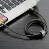USB Lightning Baseus Cafule 2A 3 m-es kábel (arany-fekete)