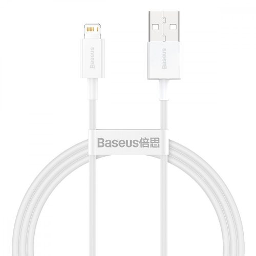 USB kábel a Lightning Baseus Superior sorozathoz, 2,4 A, 1 m (fehér)