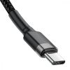 Baseus Cafule PD 2.0 USB-C – USB-C PD 2.0, QC 3.0 kábel, 60 W, 2 m (fekete-szürke)