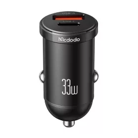   Mcdodo CC-2320, USB-C + USB-A, 30W mini autós töltő (fekete)
