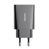 Baseus Speed Mini gyorstöltő, USB-C, PD, 3A, 20 W (fekete)