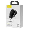 Baseus Speed Mini gyorstöltő, USB-C, PD, 3A, 20 W (fekete)