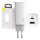 Baseus GaN2 Lite fali töltő, USB + USB-C, 65 W, EU (fehér)