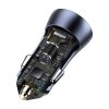 Baseus Golden Contactor Pro autós töltő, USB + USB-C, QC4.0 +, PD, SCP, 40 W, szürke