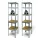 Fémpolc állvány - 5 szintes - fém - max. 175 kg - 180 x 40 x 40 cm - 2 db / csomag