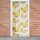 Szúnyogháló függöny ajtóra - mágneses - 100 x 210 cm - sárga pillangós