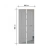 Szúnyogháló függöny ajtóra - mágneses - 100 x 210 cm - fehér
