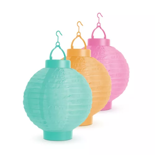 Szolár lampion - 3 színben - hidegfehér LED - 21 cm