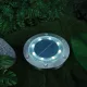 LED-es leszúrható / fali szolár lámpa - kör alakú - SMD LED - hidegfehér - 12 cm