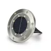 LED-es leszúrható / fali szolár lámpa - kör alakú - SMD LED - hidegfehér - 12 cm
